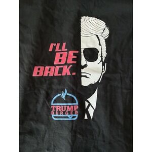Trump Burger "I'll Be Back 2024 Election Men's Medium Shirt